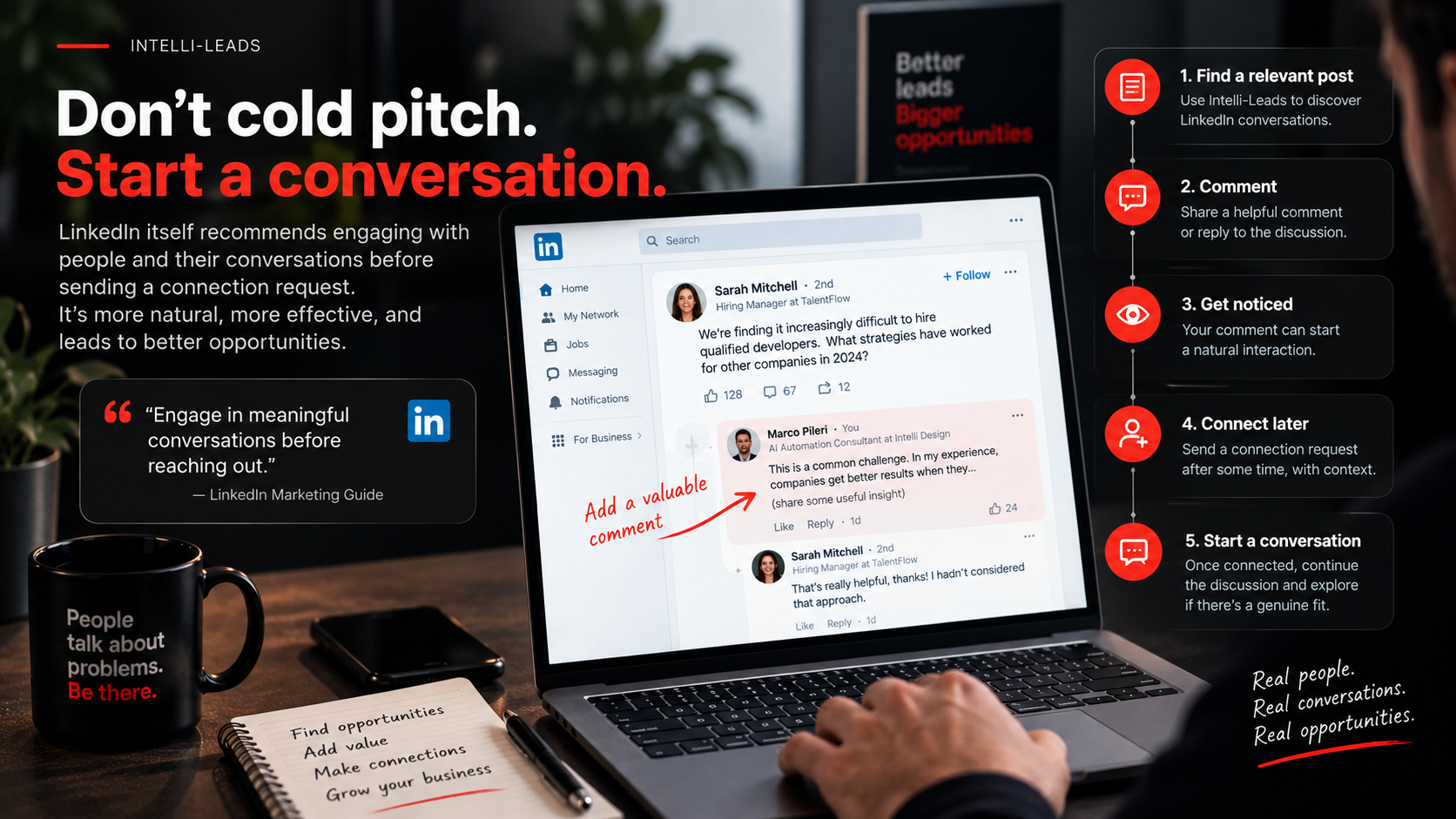 Proper way to do organic marketing on LinkedIn