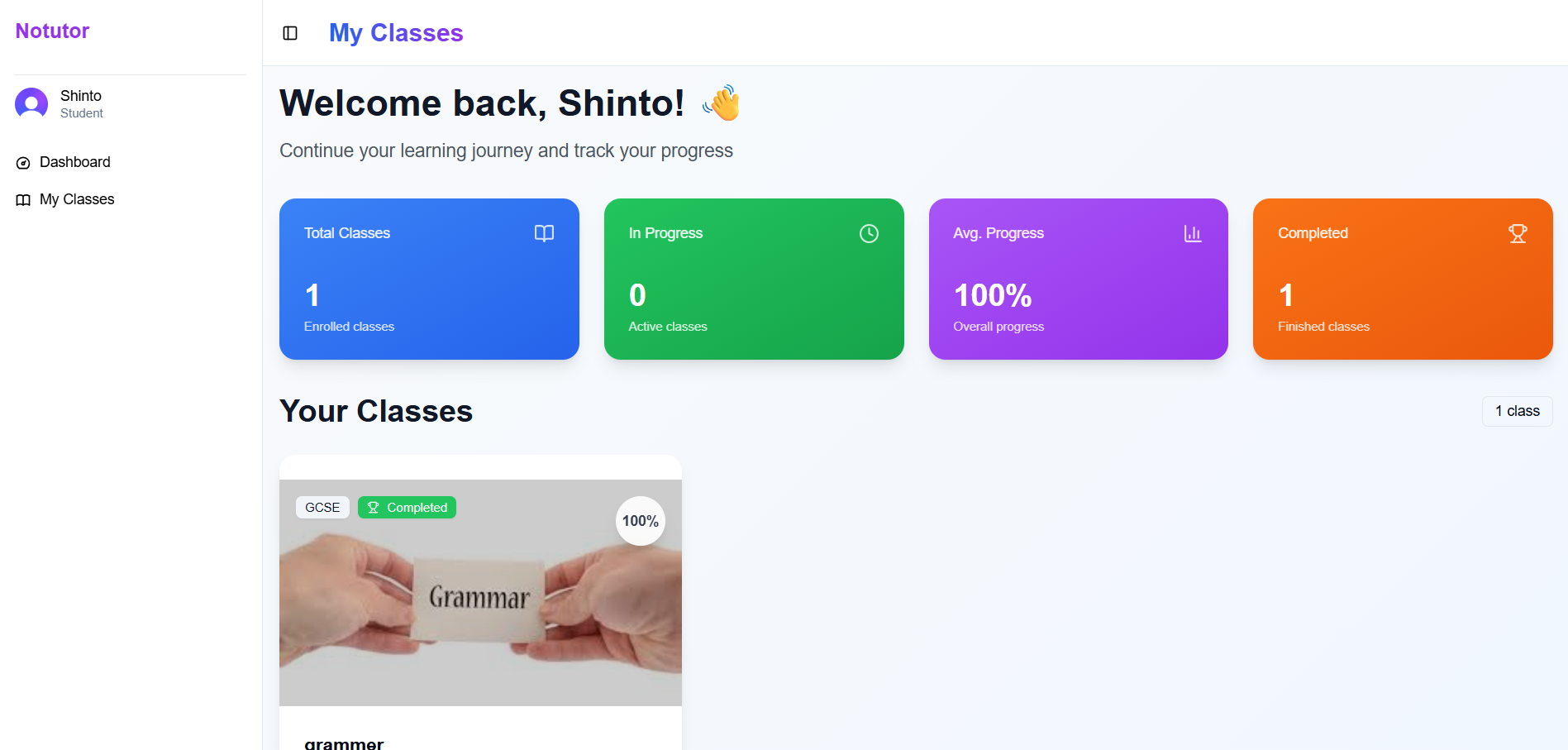 NoTutor Screen 3